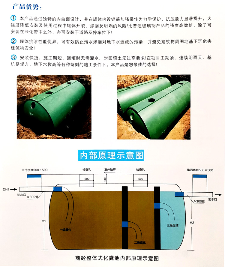 荷塘玻璃钢化粪池